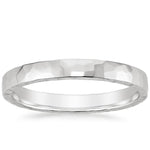 Hammered Quattro Wedding Ring Platinum 2.5mm Wedding Band