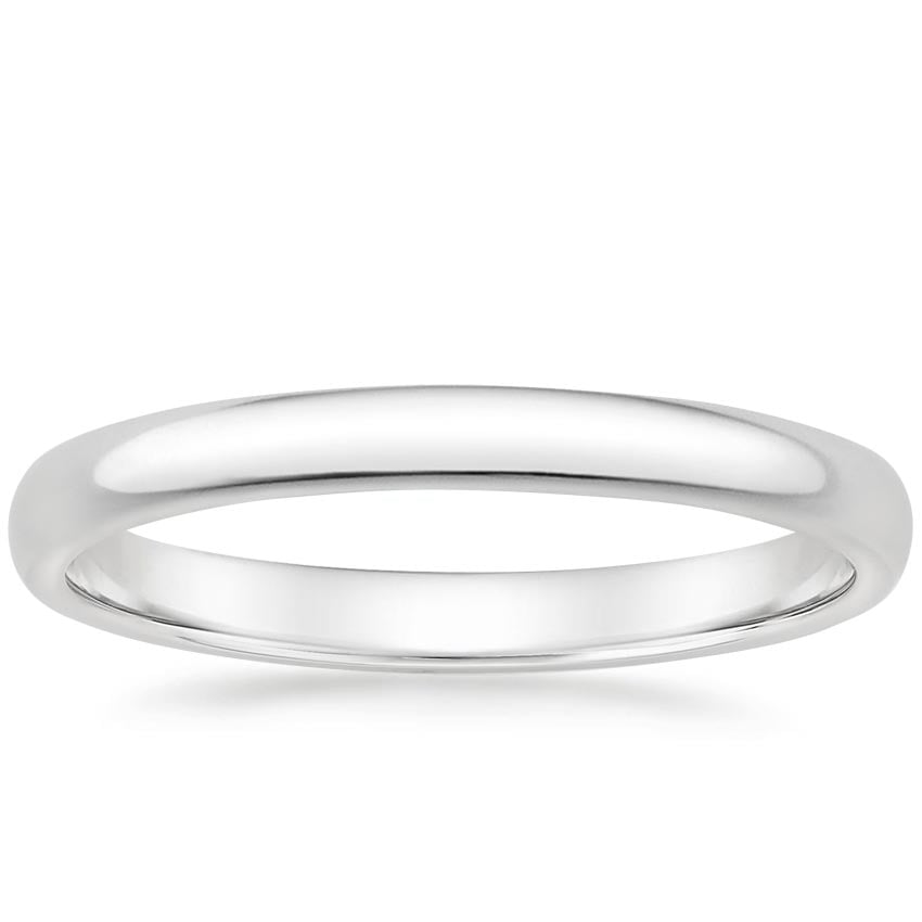 Slim Profile Wedding Ring Platinum 2mm Wedding Band
