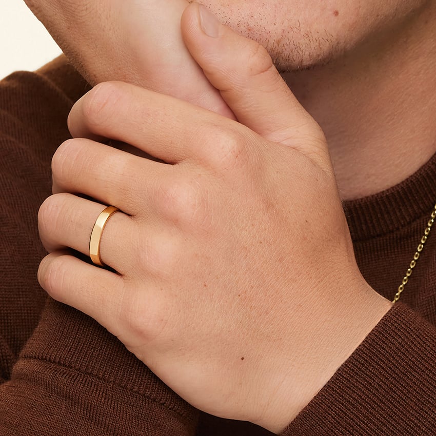 Mojave 4mm Wedding Ring Rose Gold 18k Wedding Band