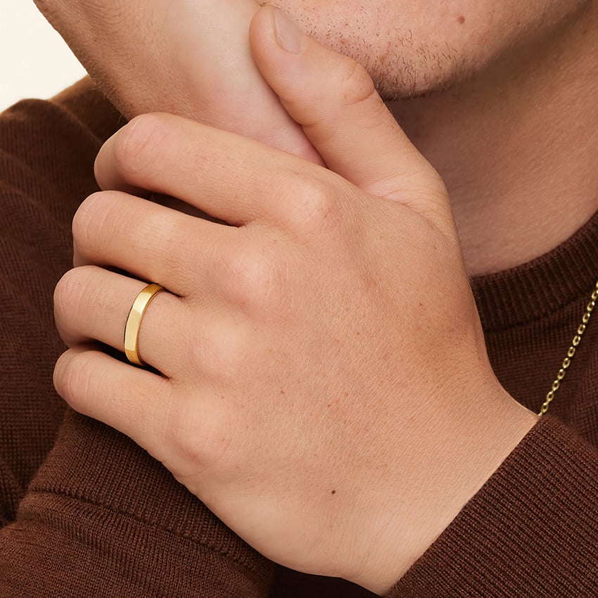 Mojave 4mm Wedding Ring Yellow Gold 18k Wedding Band