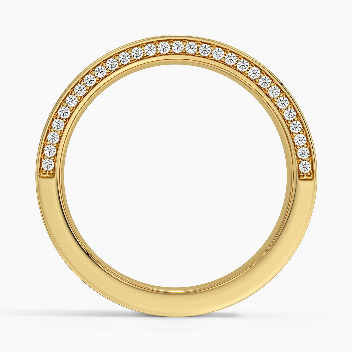 Mojave 6mm Diamond Wedding Ring Yellow Gold 18k Wedding Band