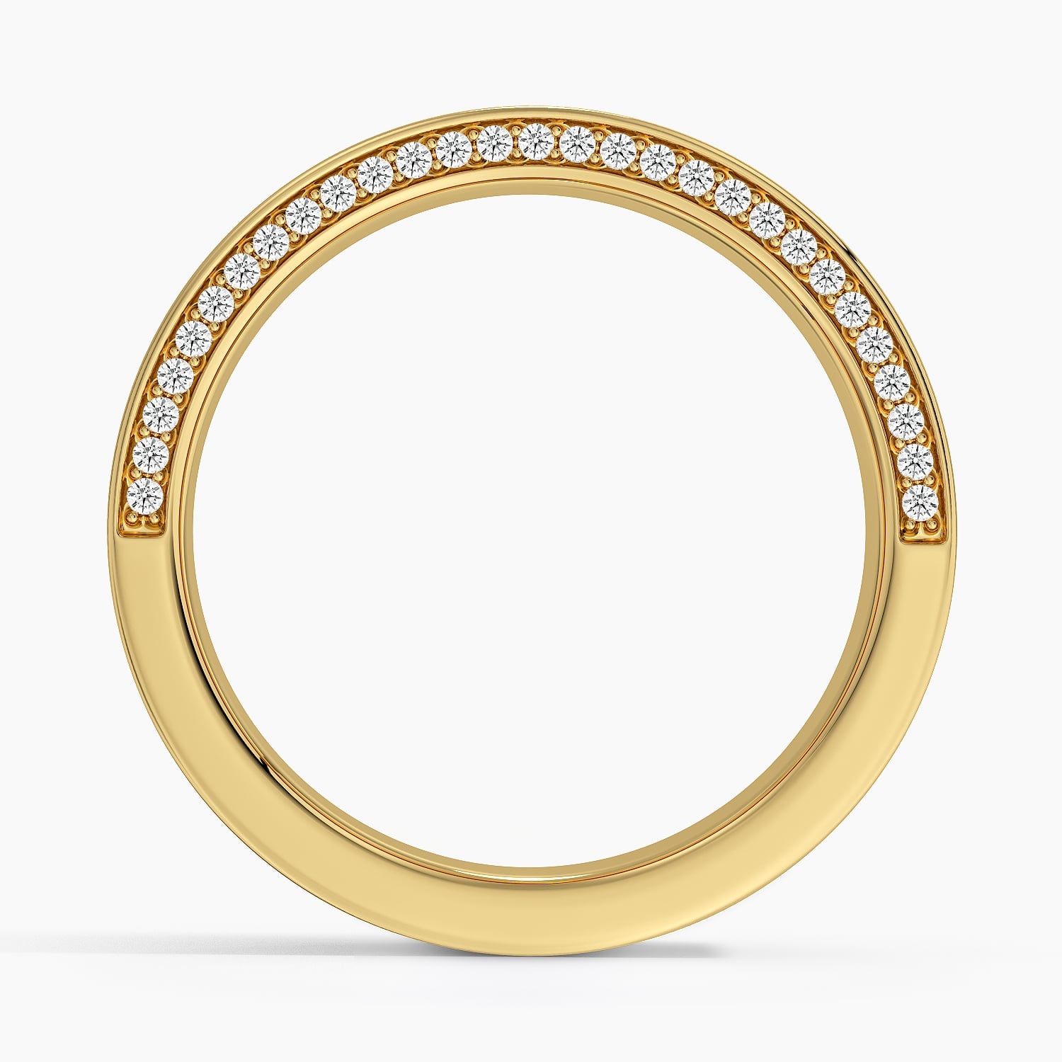 Mojave 6mm Diamond Wedding Ring Yellow Gold 18k Wedding Band