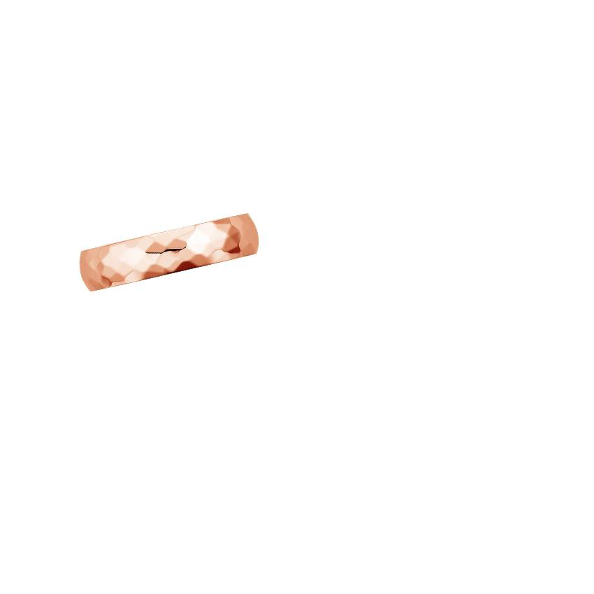 Canyon High Polish 5mm Wedding Ring Rose Gold 18k Wedding Band