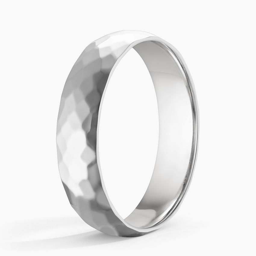 Canyon High Polish 5mm Wedding Ring Platinum Wedding Band