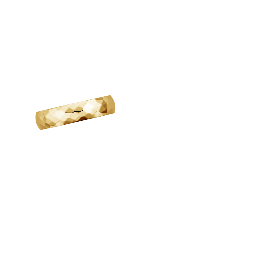 Canyon High Polish 5mm Wedding Ring Yellow Gold 18k Wedding Band