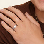 Mojave Matte 5.5mm Wedding Ring White Gold 18k Wedding Band