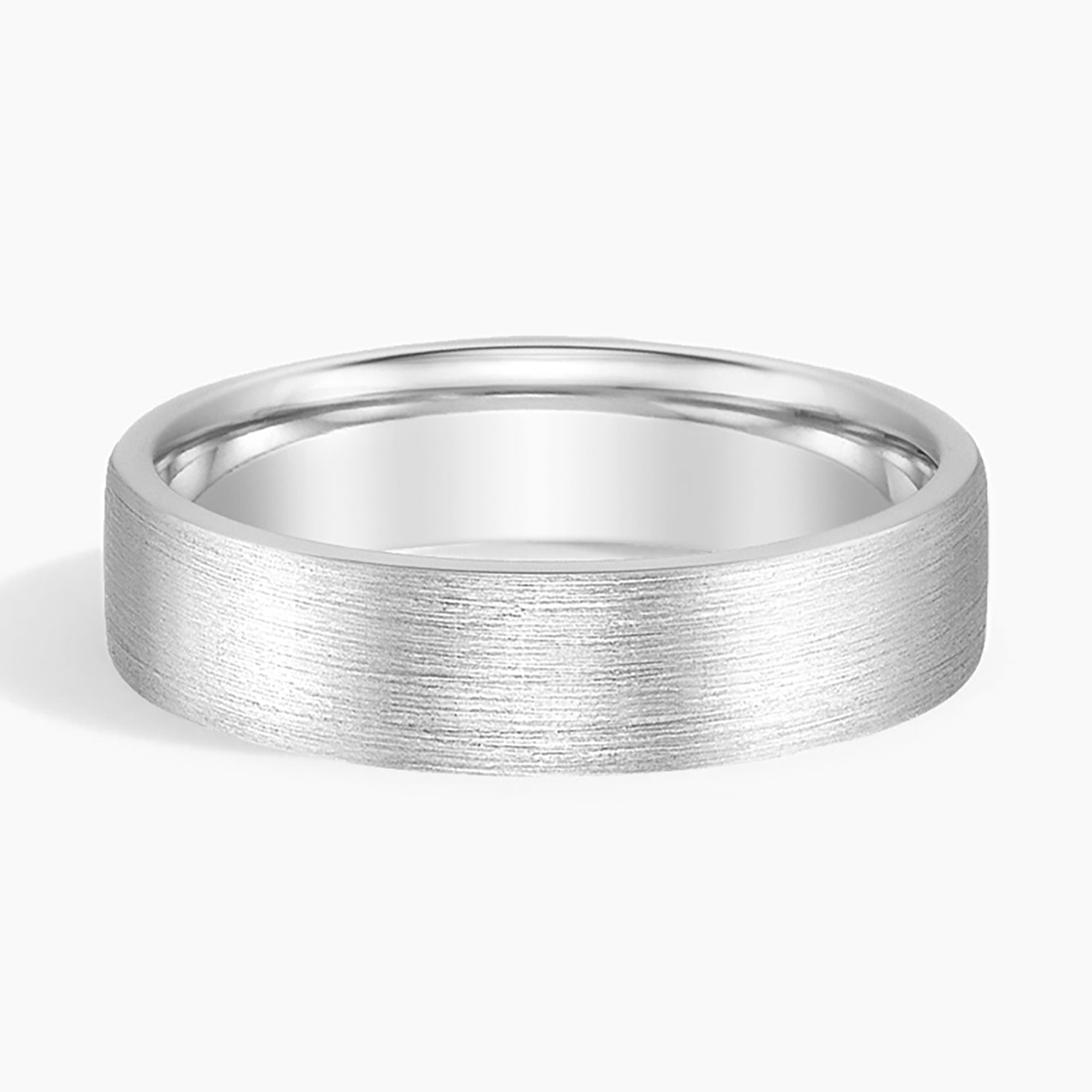 Mojave Matte 5.5mm Wedding Ring Platinum Wedding Band