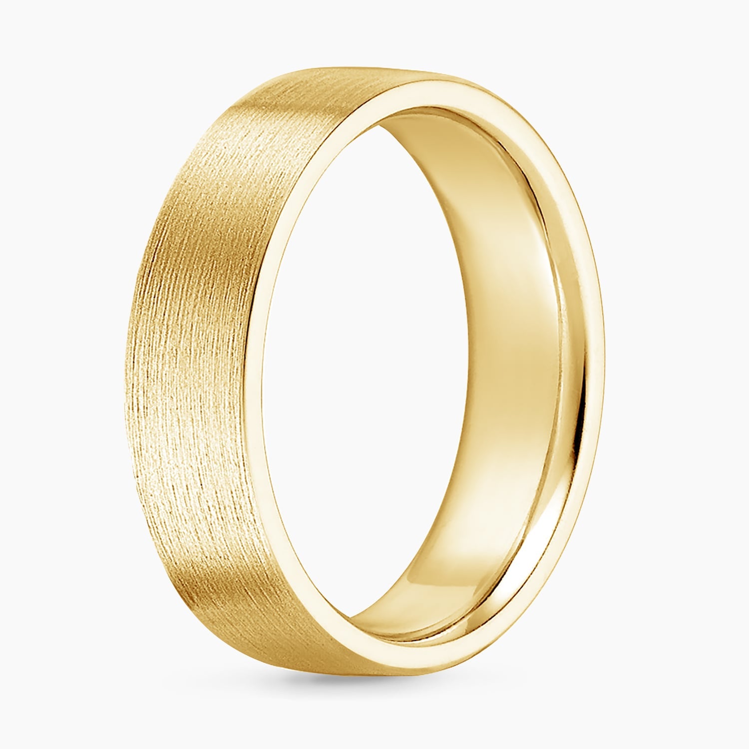Mojave Matte 5.5mm Wedding Ring Yellow Gold 18k Wedding Band