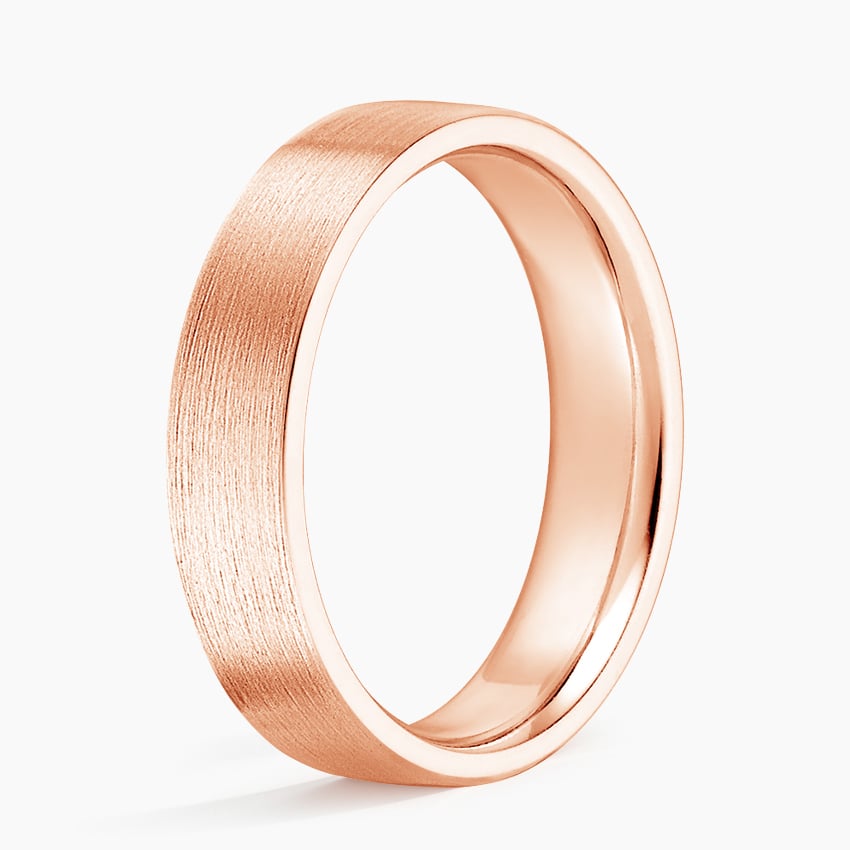 Mojave Matte 5mm Wedding Ring Rose Gold 18k Wedding Band