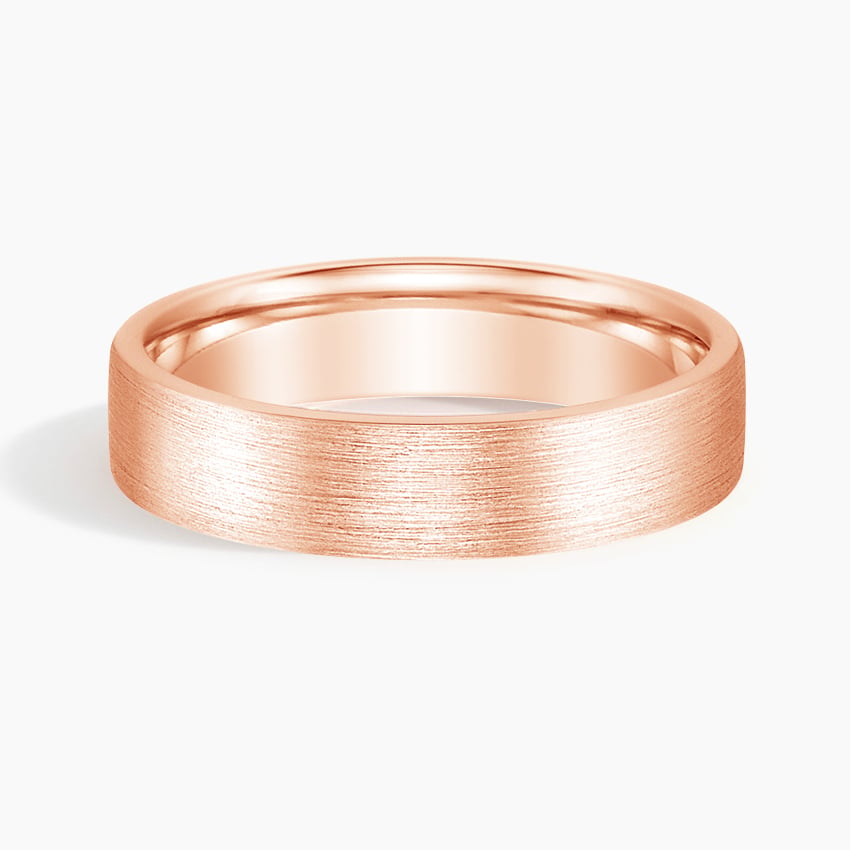 Mojave Matte 7mm Wedding Ring Rose Gold 18k Wedding Band