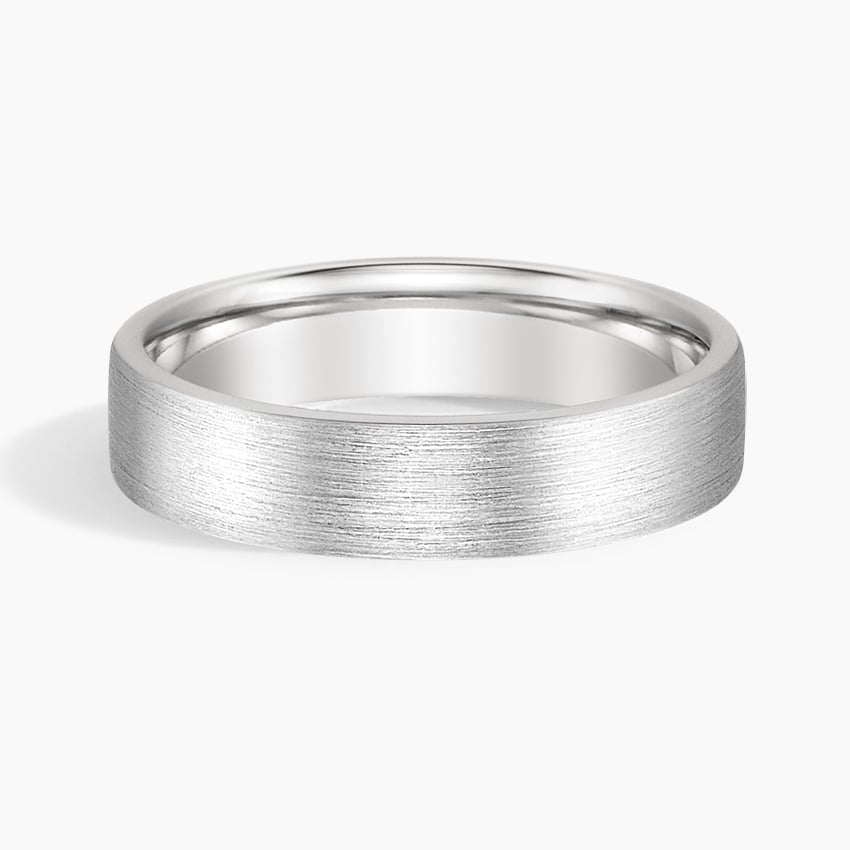 Mojave Matte 5.5mm Wedding Ring Platinum Wedding Band
