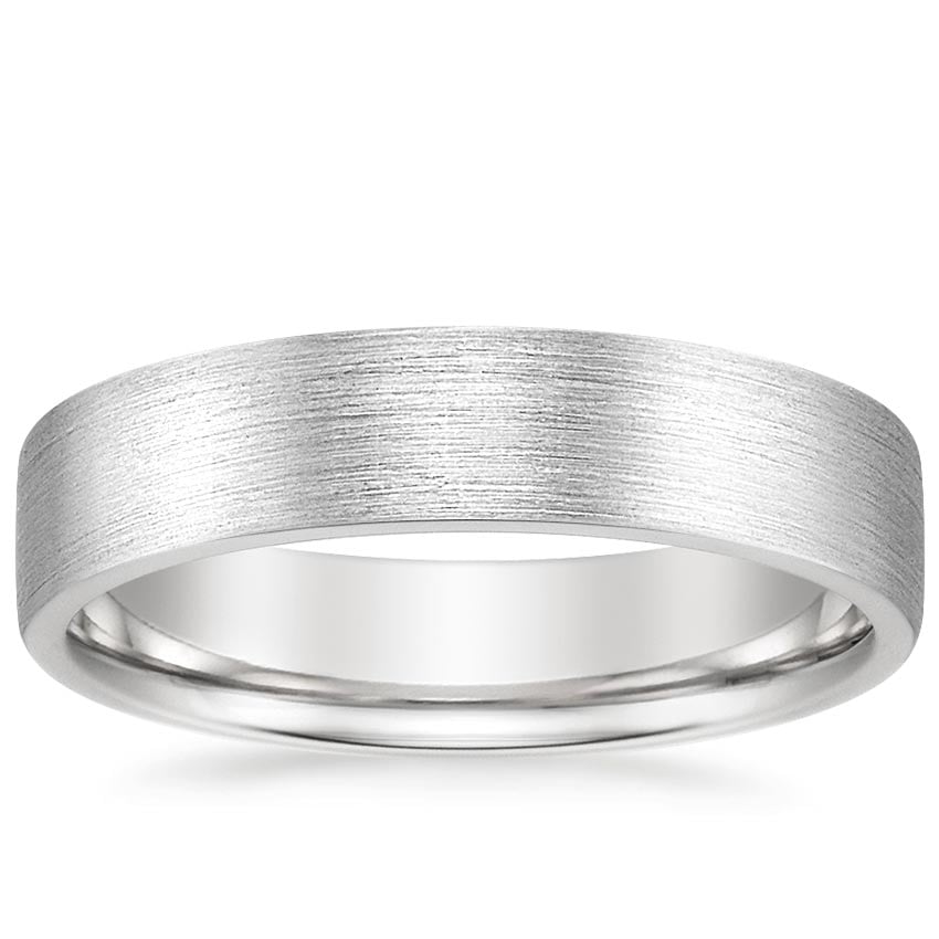 Mojave Matte 5mm Wedding Ring Platinum Wedding Band