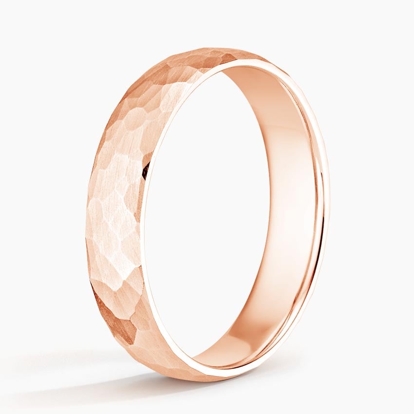 Canyon 5mm Wedding Ring Rose Gold 18k Wedding Band