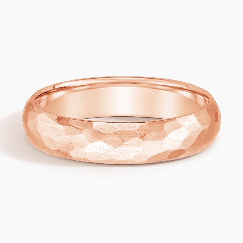 Canyon 5mm Wedding Ring Rose Gold 18k Wedding Band