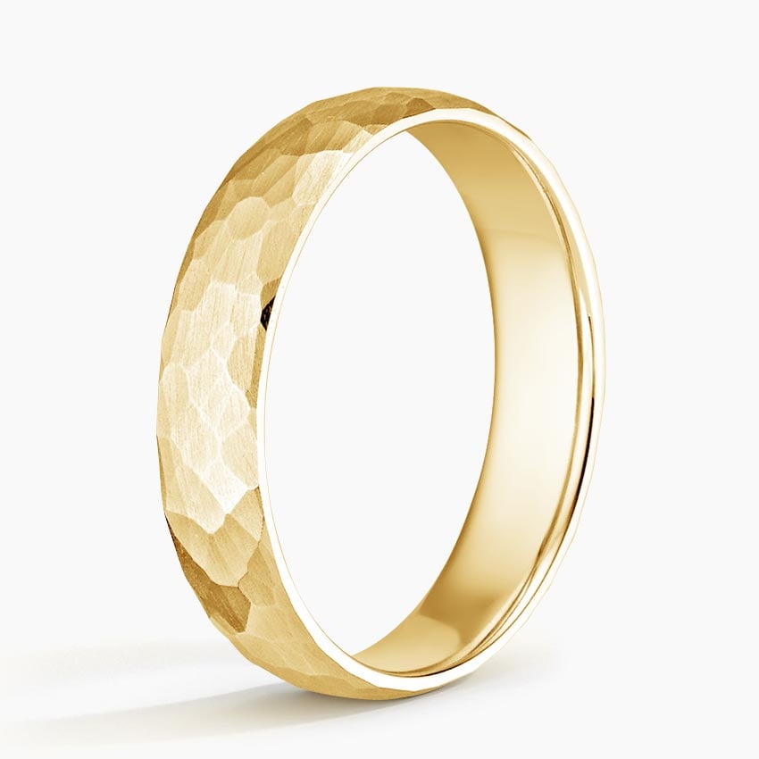 Canyon 5mm Wedding Ring Yellow Gold 18k Wedding Band