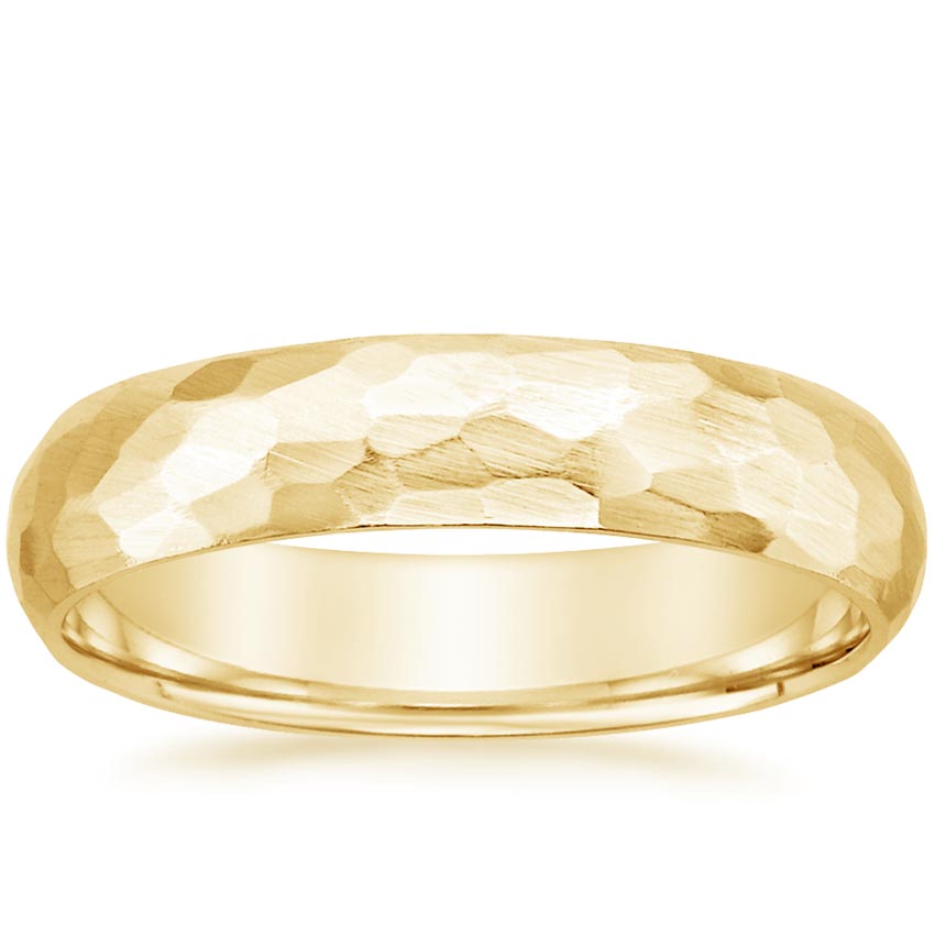 Canyon 5mm Wedding Ring Yellow Gold 18k Wedding Band