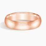 Matte Comfort Fit 5mm Wedding Ring Rose Gold 18k Wedding Band
