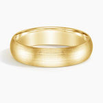 Matte Comfort Fit 5mm Wedding Ring Yellow Gold 18k Wedding Band