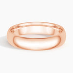 Comfort Fit 5mm Wedding Ring Rose Gold 18k Wedding Band