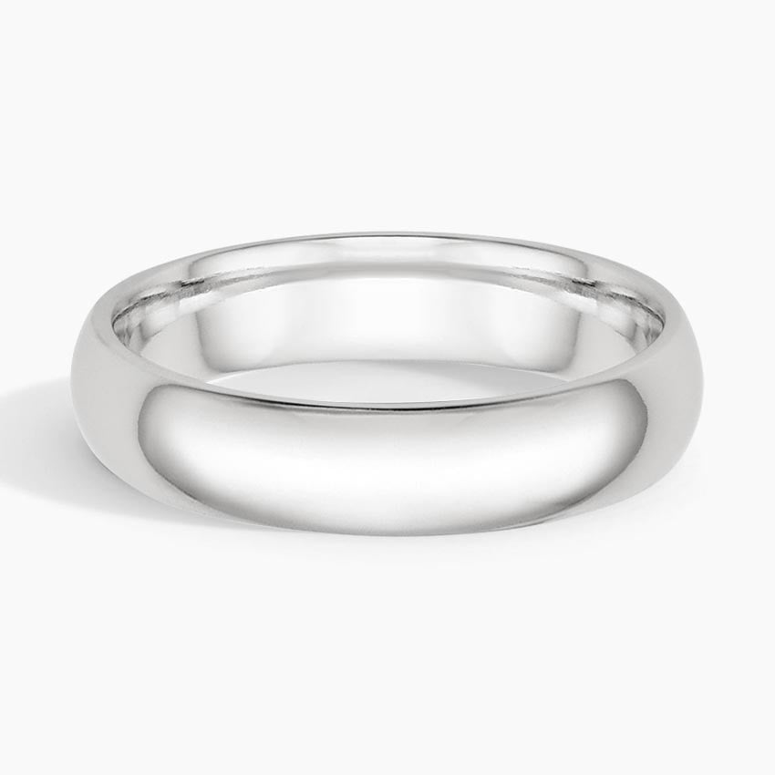 Comfort Fit 5mm Wedding Ring Platinum Wedding Band
