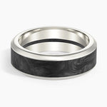 Blaze Black 7mm Wedding Ring White Gold 18k Wedding Band