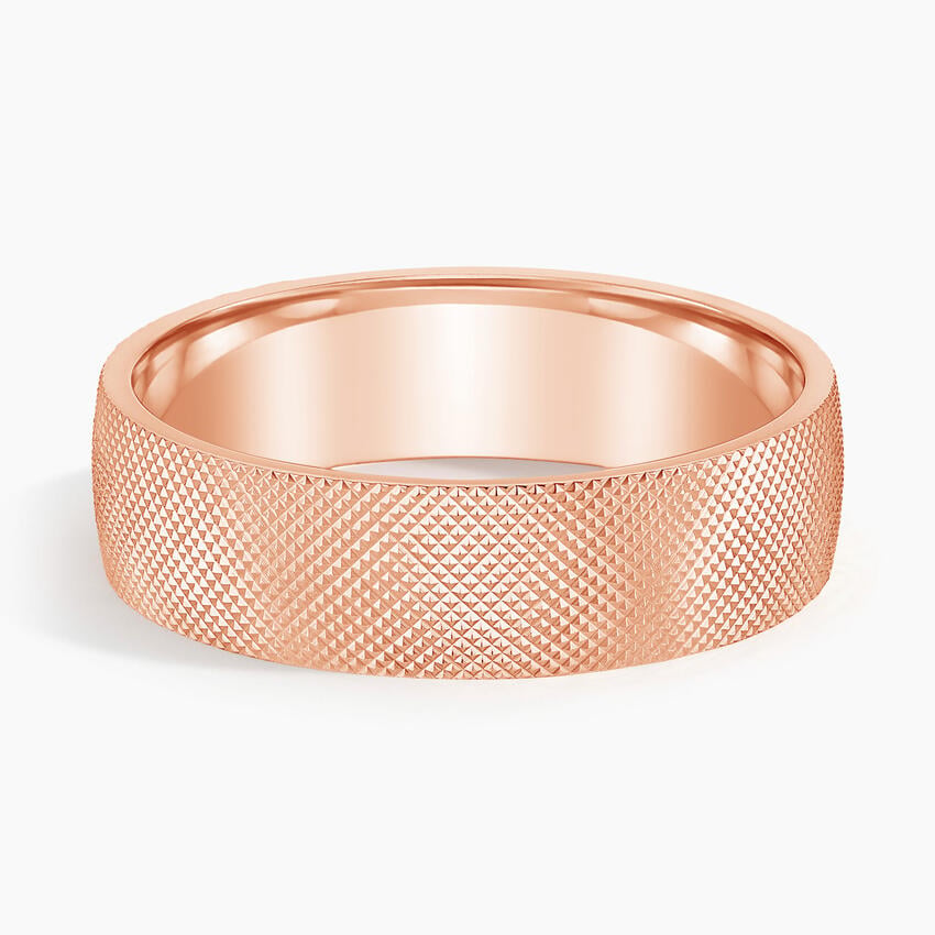 Mojave Maverick 6mm Wedding Ring Rose Gold 18k Wedding Band