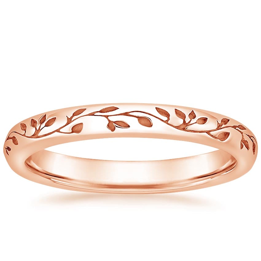 Verdure Engraved Ring Rose Gold 18k Eternity Band