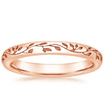 Verdure Engraved Ring Rose Gold 18k Eternity Band