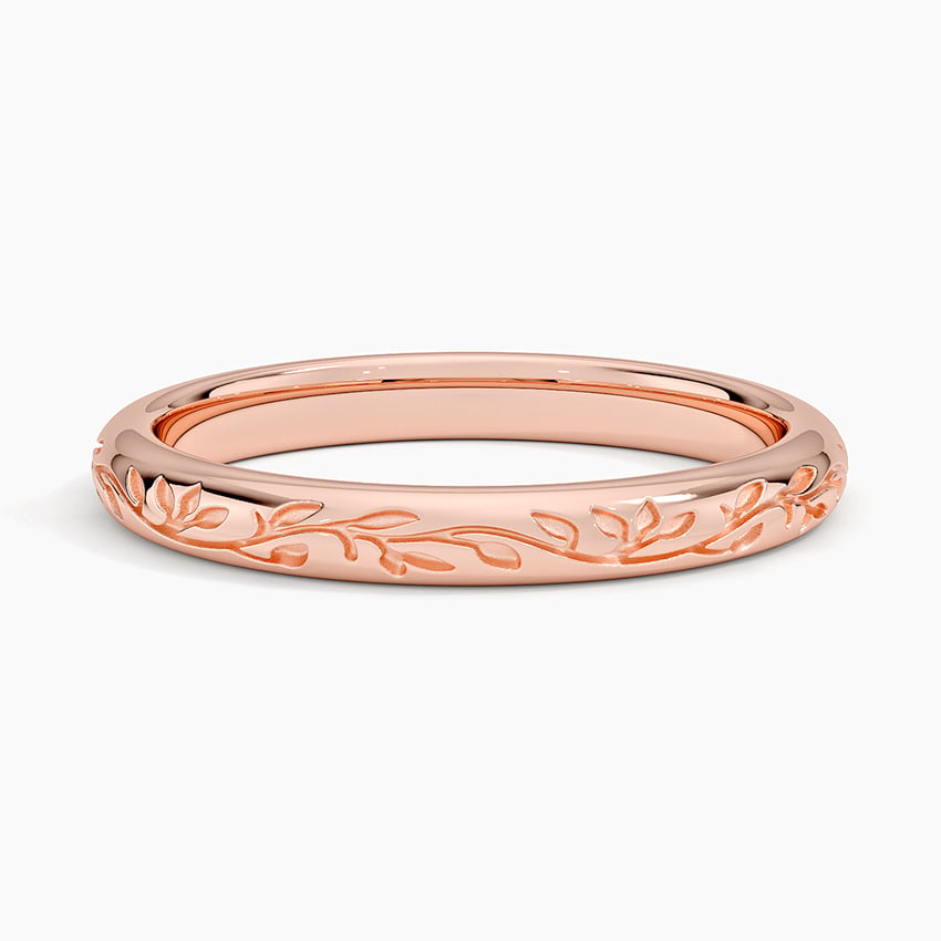 Verdure Engraved Ring Rose Gold 18k Eternity Band