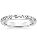 Verdure Engraved Ring Platinum Eternity Band