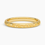 Verdure Engraved Ring Yellow Gold 18k Eternity Band