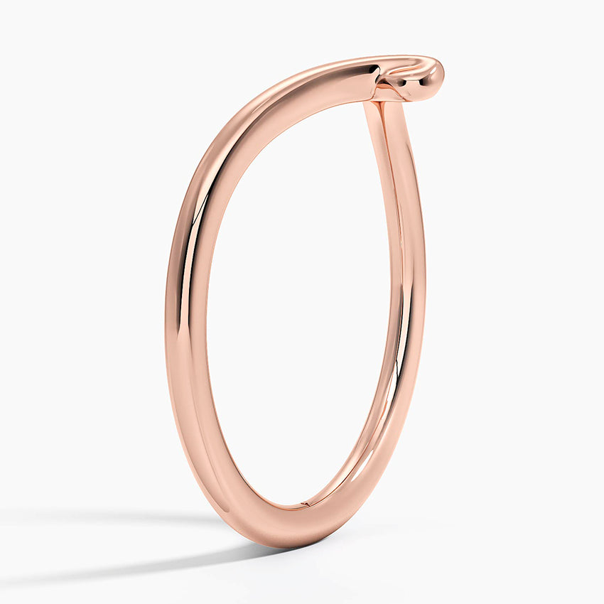 Entwined Contour Ring Rose Gold 18k Wedding Band