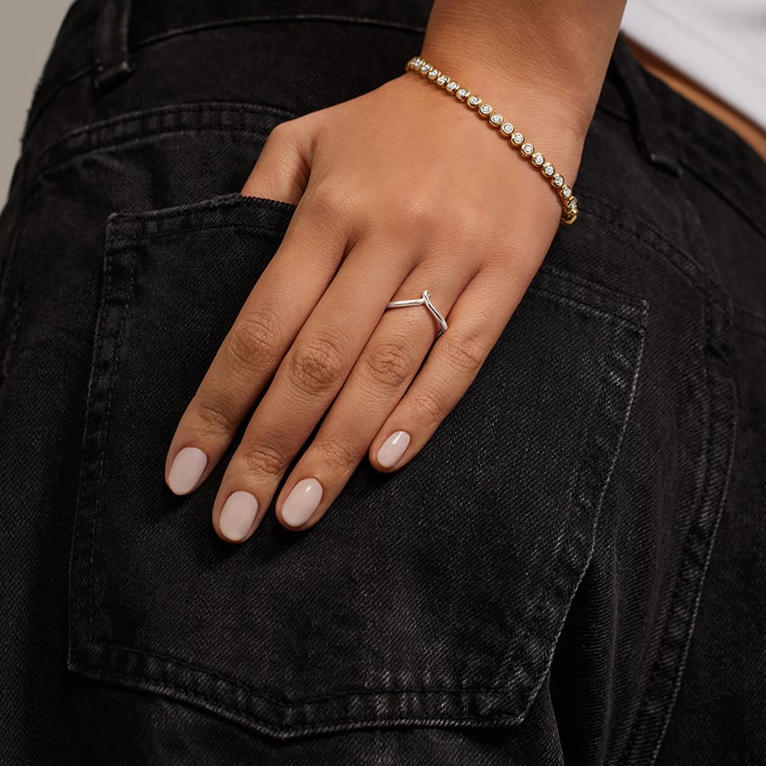 Entwined Contour Ring Platinum Wedding Band