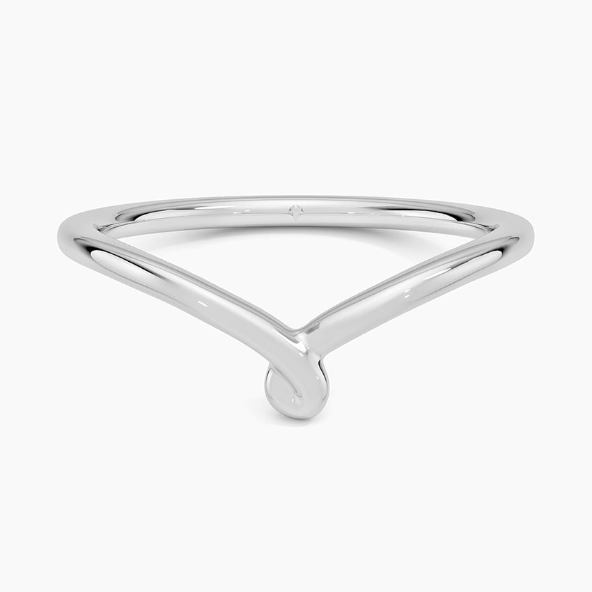 Entwined Contour Ring Platinum Wedding Band