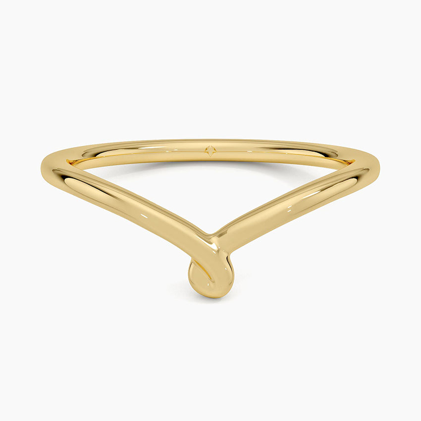 Entwined Contour Ring Yellow Gold 18k Wedding Band