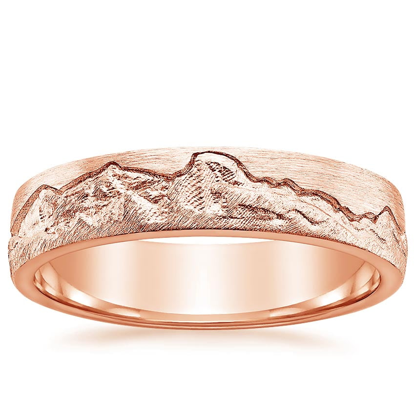 Yosemite 5mm Wedding Ring Rose Gold 18k Wedding Band