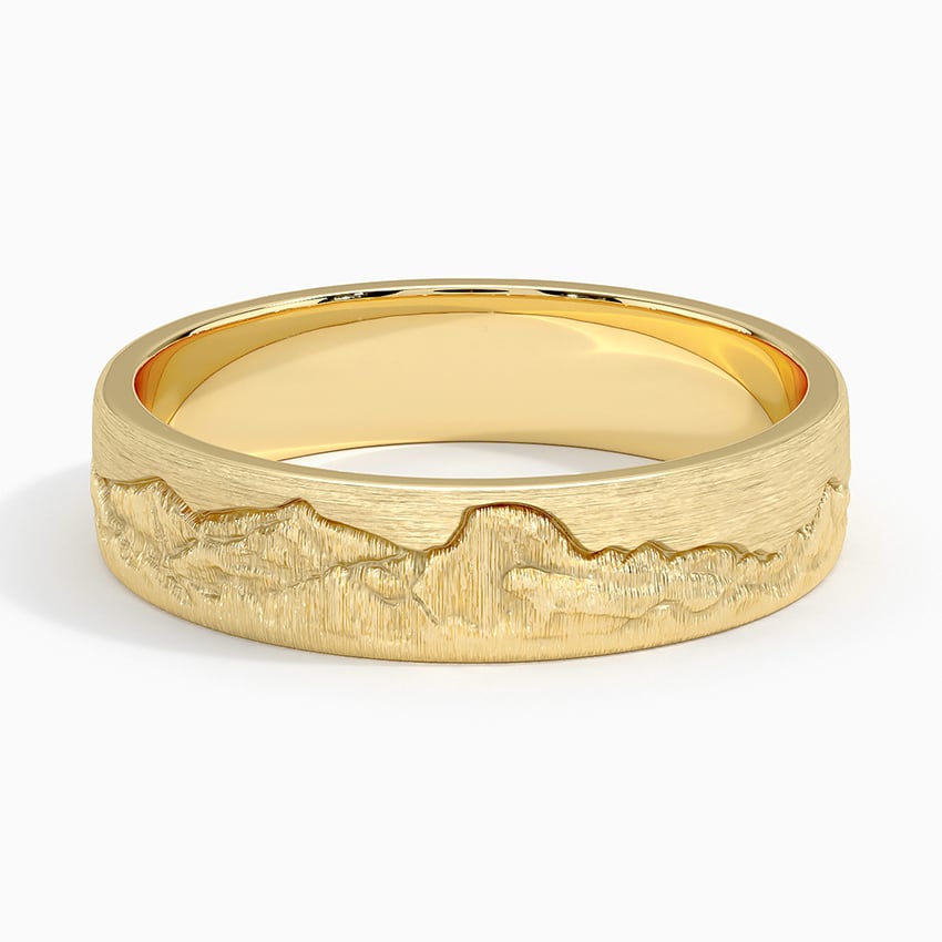 Yosemite 5mm Wedding Ring Yellow Gold 18k Wedding Band