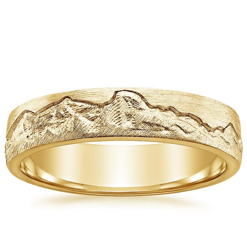 Yosemite 5mm Wedding Ring Yellow Gold 18k Wedding Band