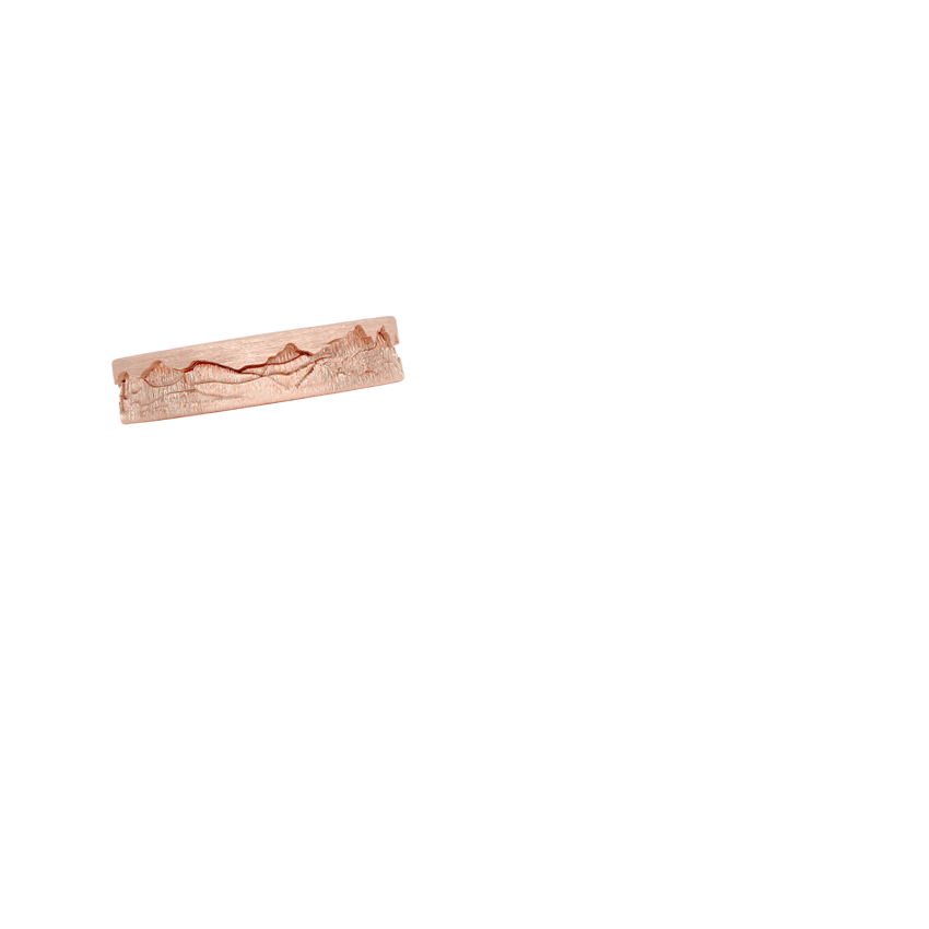 Rockies 5mm Wedding Ring Rose Gold 18k Wedding Band