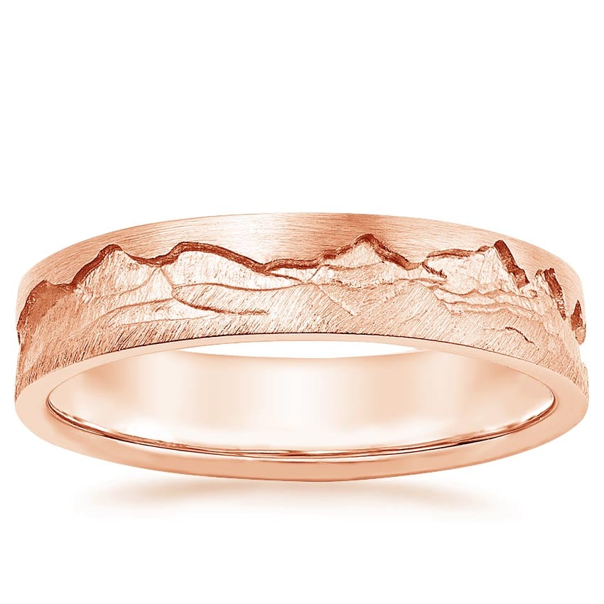 Rockies 5mm Wedding Ring Rose Gold 18k Wedding Band