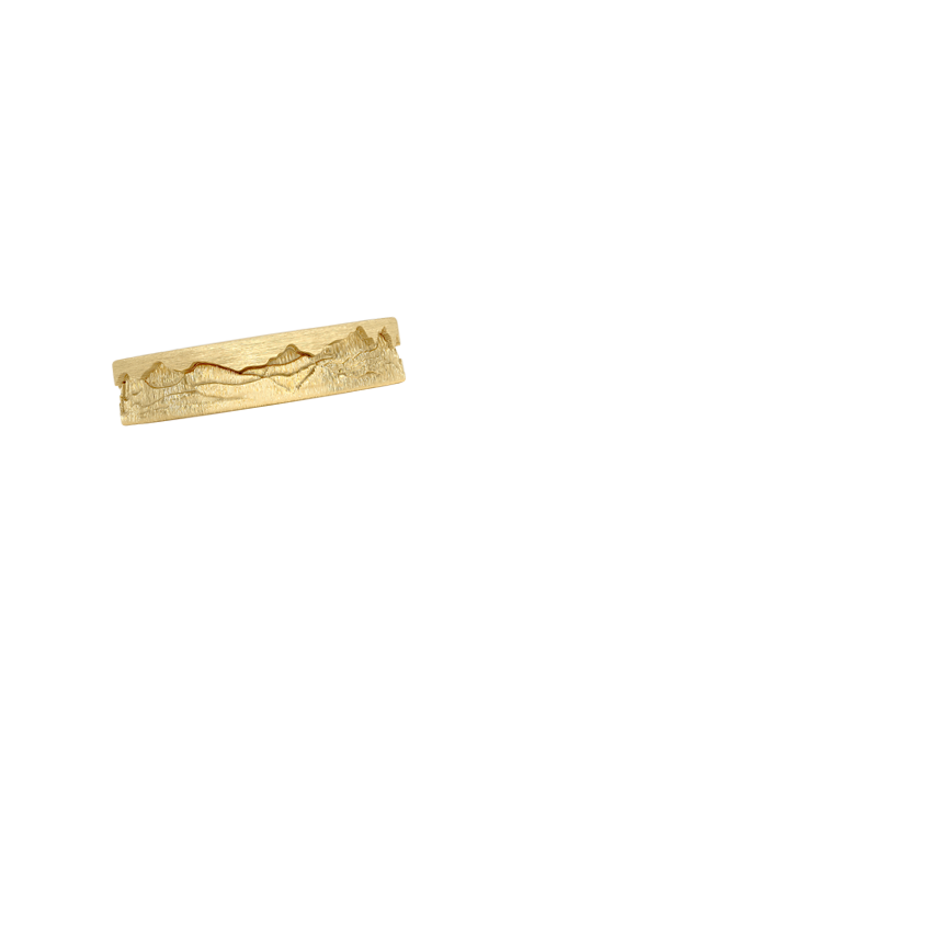 Rockies 5mm Wedding Ring Yellow Gold 18k Wedding Band