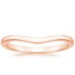 Curved Wedding Ring Rose Gold 18k 1.5mm Wedding Band