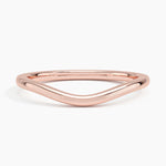 Curved Wedding Ring Rose Gold 18k 1.5mm Wedding Band