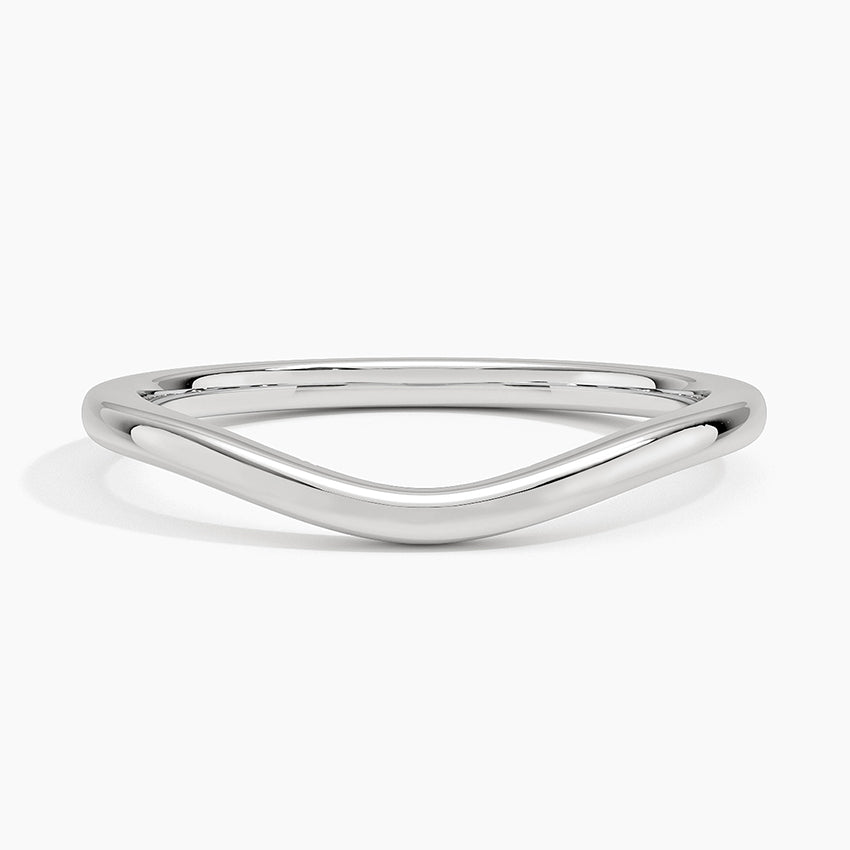 Curved Wedding Ring Platinum 1.5mm Wedding Band