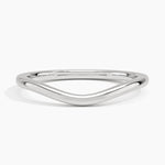 Curved Wedding Ring Platinum 1.5mm Wedding Band