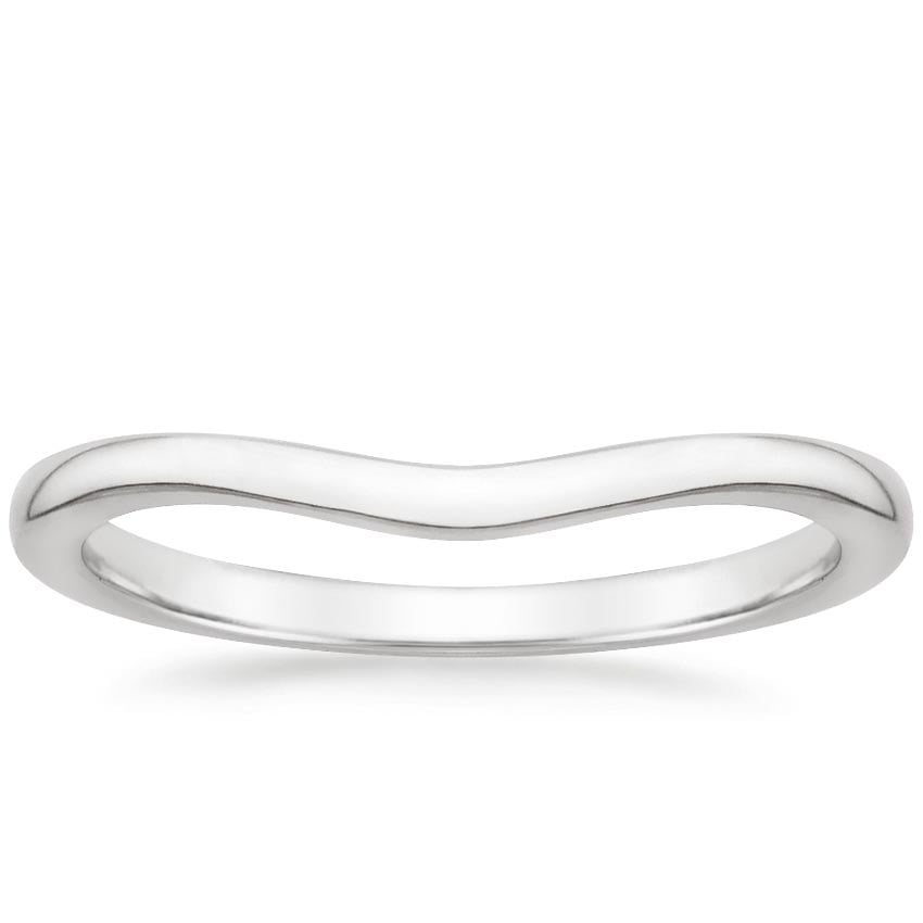 Curved Wedding Ring Platinum 1.5mm Wedding Band