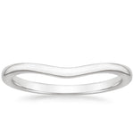 Curved Wedding Ring Platinum 1.5mm Wedding Band