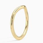 Curved Wedding Ring Yellow Gold 18k 1.5mm Wedding Band