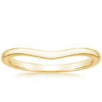 Curved Wedding Ring Yellow Gold 18k 1.5mm Wedding Band