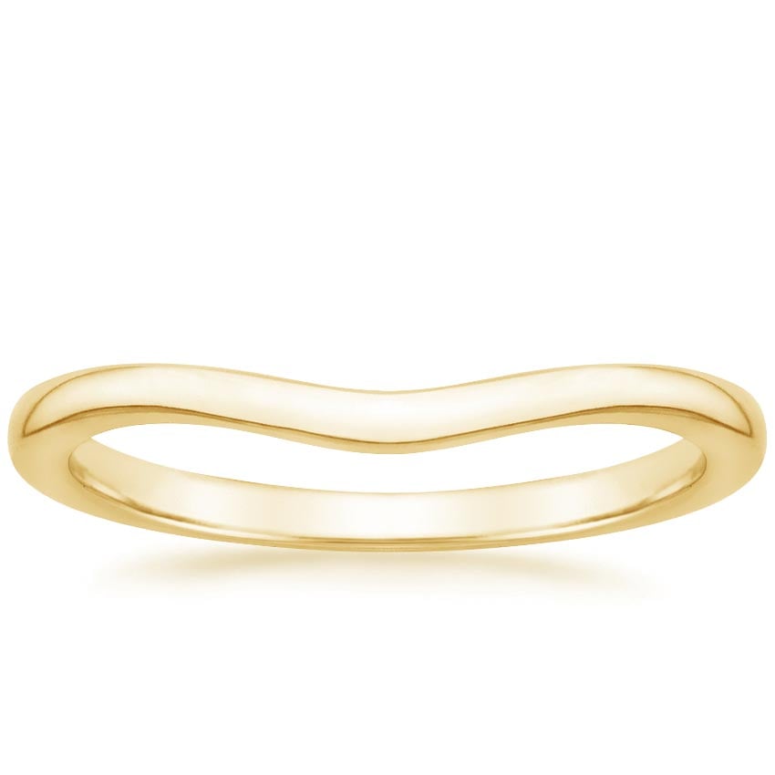 Curved Wedding Ring Yellow Gold 18k 1.5mm Wedding Band
